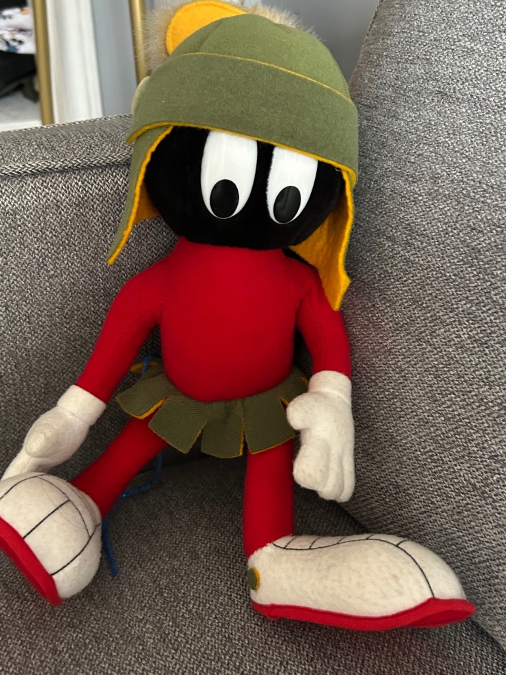 Vintage 1991 Marvin the Martian Plush Doll 12" - Looney Tunes 24K Company Bendab
